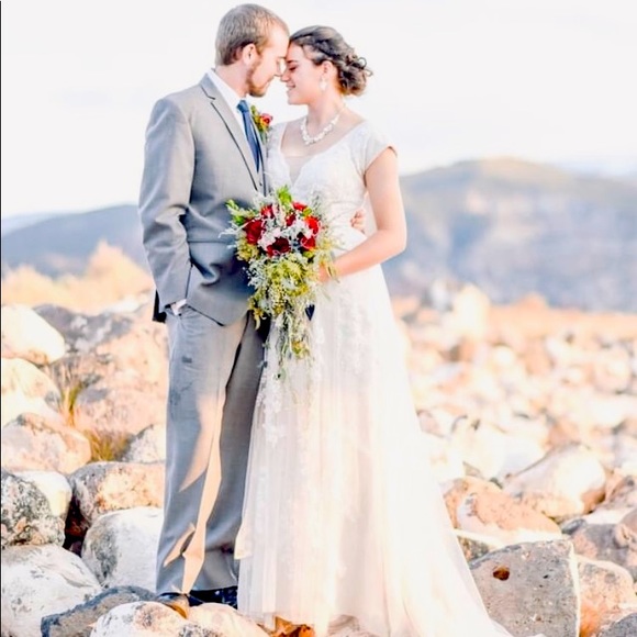 Beautiful custom beaded wedding dress
